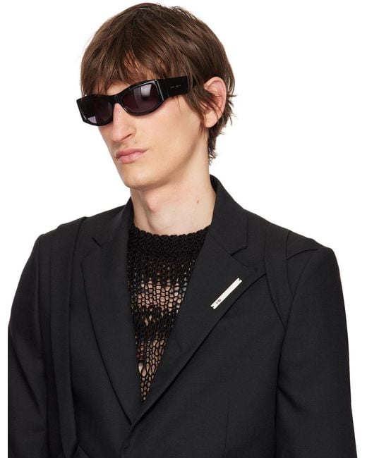 HELIOT EMIL Black Aether Sunglasses for men