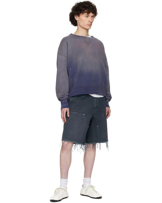 Maison Margiela Blue Stud Shorts for men