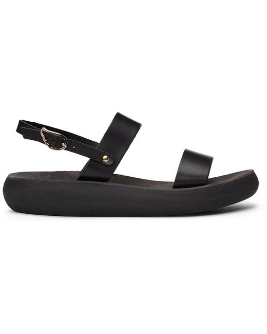 Ancient Greek Sandals Leather Comfort Sole Clio Sandals in Black | Lyst