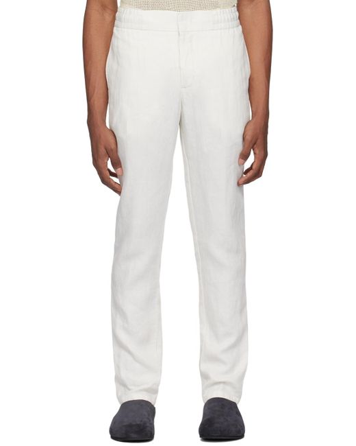 Orlebar Brown White Orlebar Cornell Trousers for men