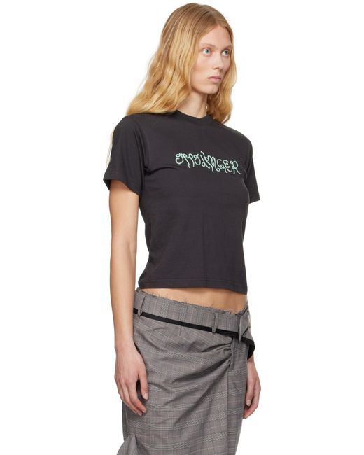 OTTOLINGER ブラック Puff Paint フィット Tシャツ Black