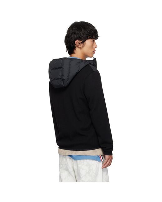 Moncler Black Paneled Down Jacket for men