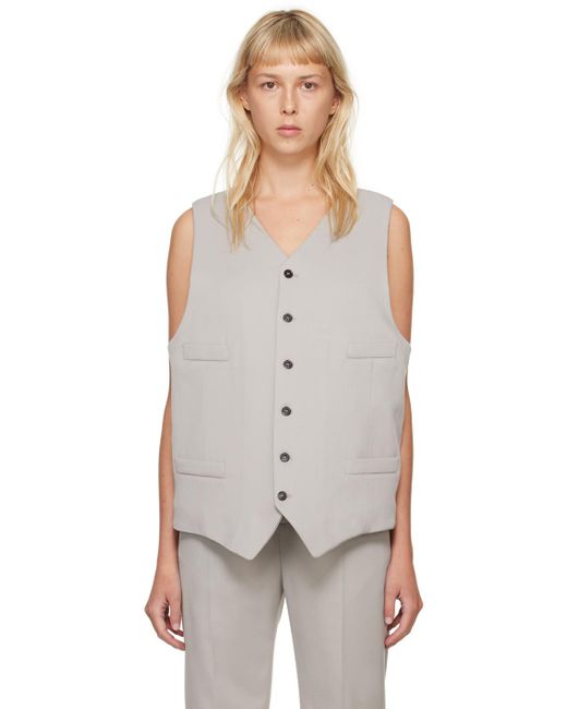 MM6 by Maison Martin Margiela Multicolor Taupe Tailoring Vest