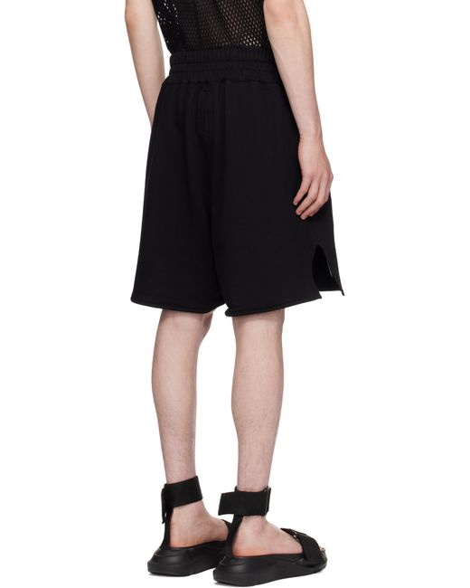 Rick Owens Black Champion Edition French Terry Shorts for men
