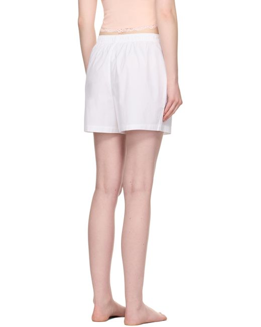 Short De Pyjama De Style Boxer Blanc Skims en coloris Multicolor