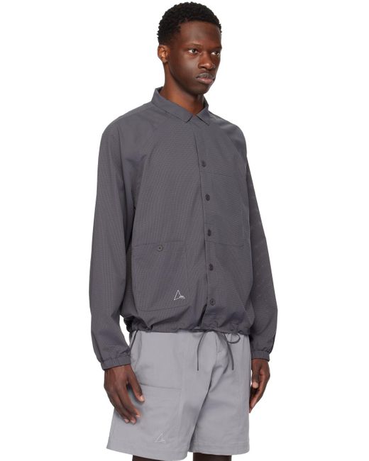 Chemise grise à perforations Roa pour homme en coloris Black