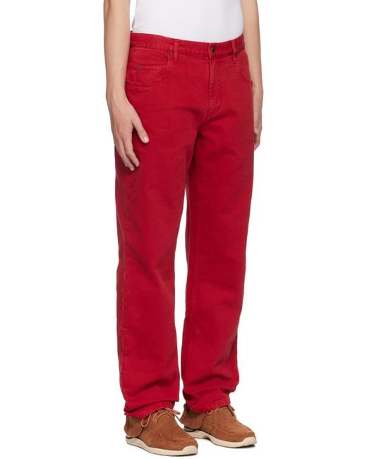 Isabel Marant Red Juro Jeans for men