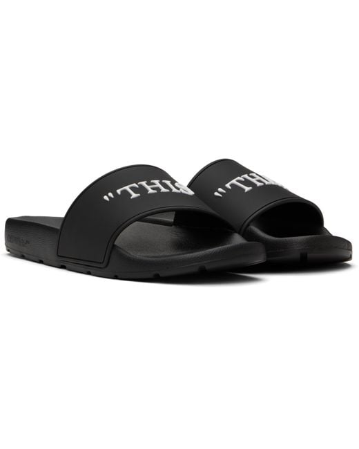Off-White c/o Virgil Abloh Black 'This That' Pool Slides