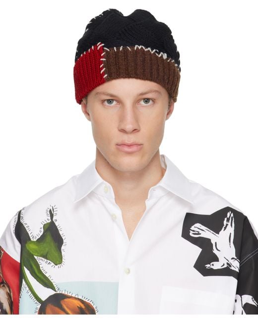 Marni Multicolor Wool Mixed Knit Beanie for men