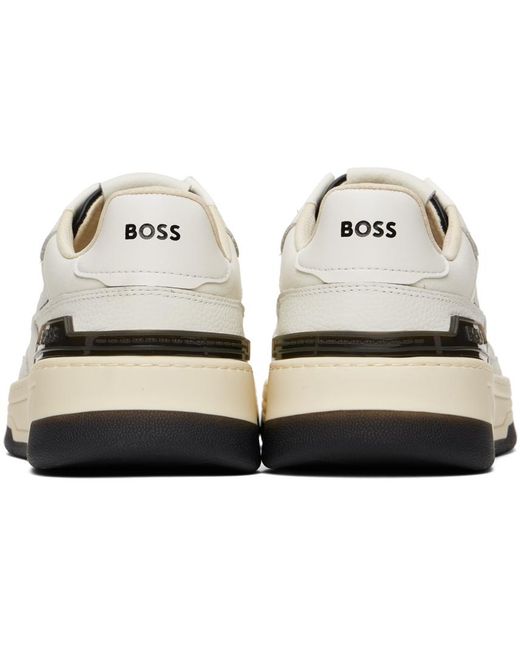 Hugo boss on sale mens white sneakers
