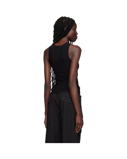 Dion Lee Black Slit Tank Top