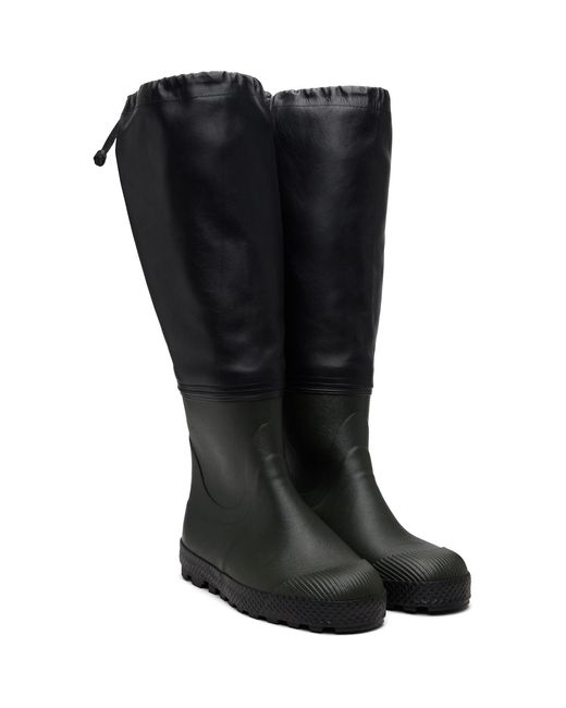 Rier Black Farmer Rain Boots for men