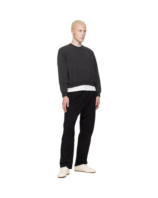 Lady White Co. Black Mini Crewneck Sweatshirt for men
