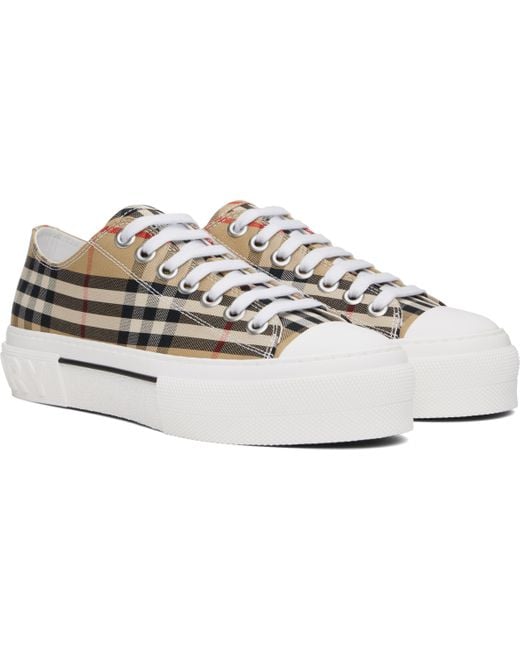 Burberry Black Check Sneakers for men
