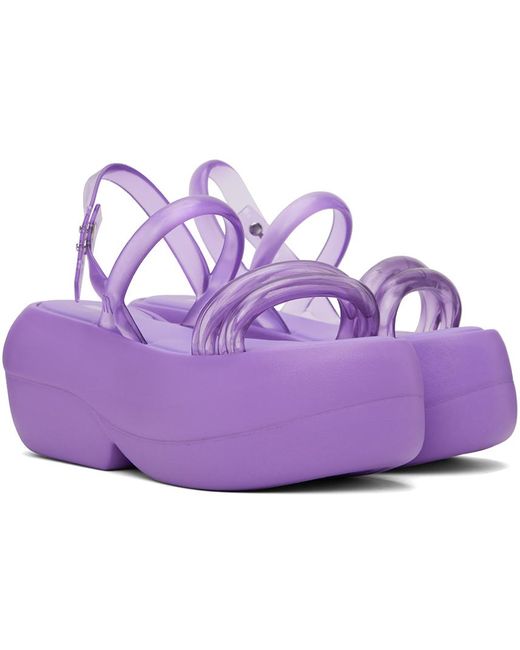 Melissa Purple Airbubble Platform Sandals