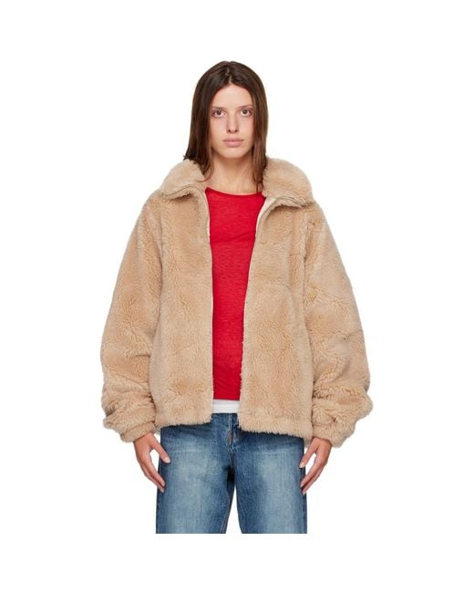R2W Red Falco Oversized Wool Slik Jacket