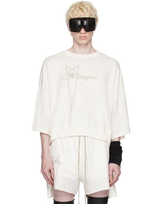 Rick Owens Off-white Champion Edition Tommy T-shirt for men