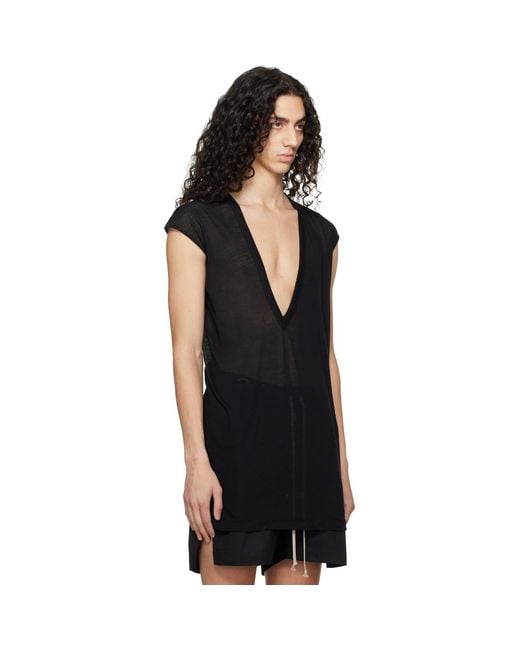 Rick Owens Black Temple Dylan T-Shirt for men