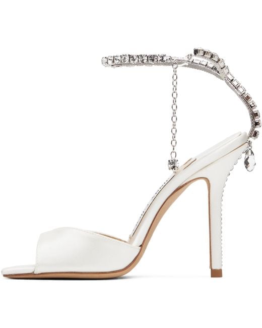 Jimmy Choo ホワイト Saeda 100 ヒールサンダル White