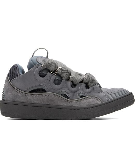 Lanvin Gray Monocolor Curb Sneakers for men