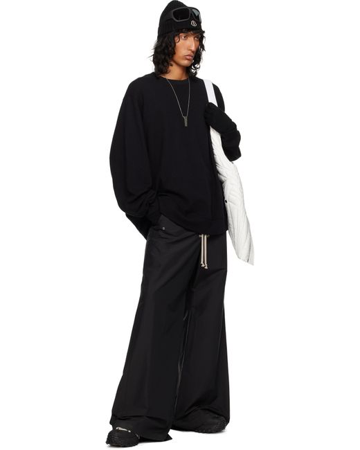 メンズ Rick Owens Moncler + ブラック Jumbo スウェットシャツ Black