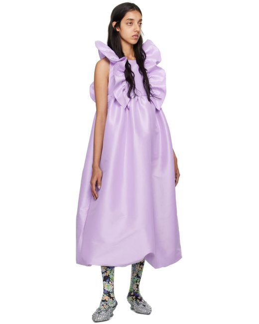 Kika Vargas Purple Whitney Maxi Dress