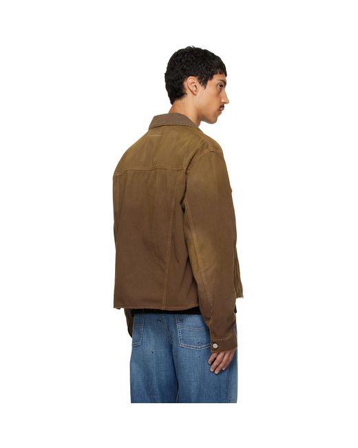 MM6 by Maison Margiela Brown Khaki Sports Jacket for men