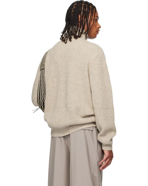 Lemaire Natural High Neck Sweater for men