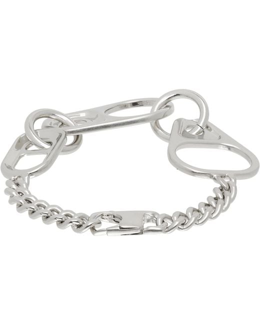 MM6 by Maison Margiela Metallic Pop Tag Bracelet for men