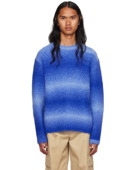 Wooyoungmi Blue Stripe Sweater for men