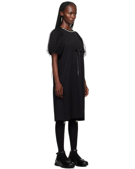 Simone Rocha Black Pearl Midi Dress