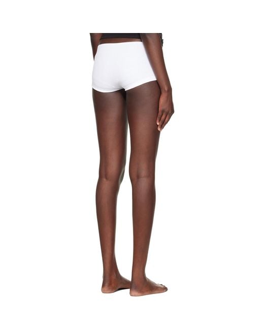 HOMMEGIRLS Natural Ribbed Boy Shorts