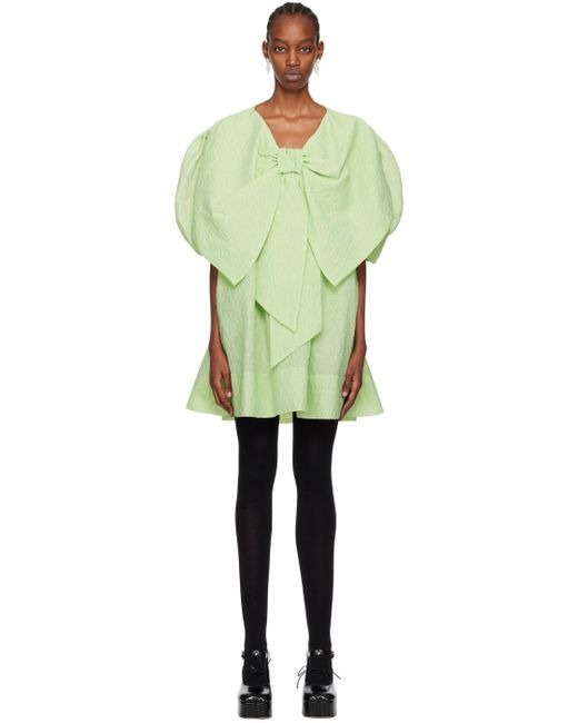 Robe courte verte à boucle Simone Rocha en coloris Green
