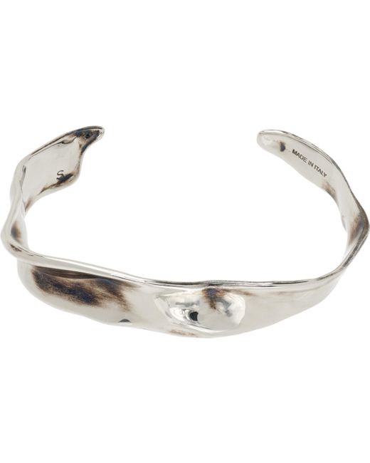 Dries Van Noten Black Anatomic Bangle Bracelet for men