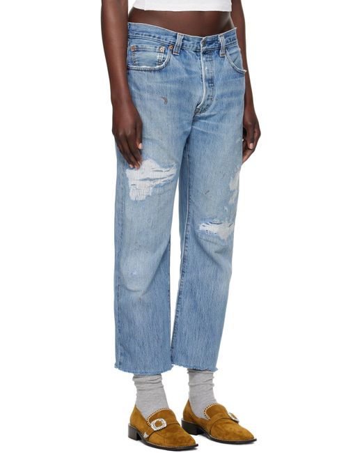 Re/done Blue Levi's Edition 90S Boyfriend Jeans