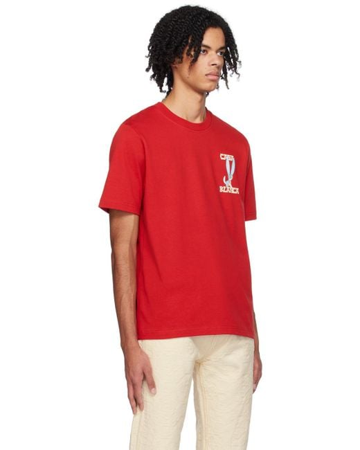 Tシャツ・カットソー Casablanca FW25 Casablanca Top Red (WPF25JTP028 02) Cotton Monogram Short Sleeve Jacquard Shirt – Casablanca