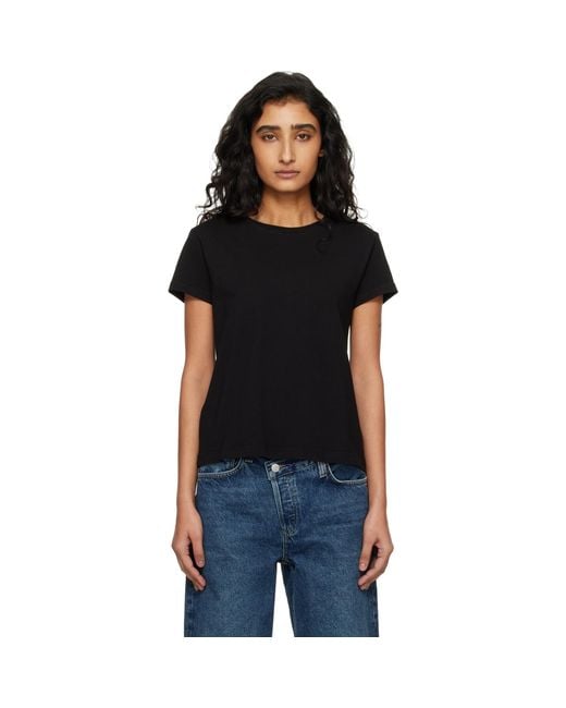 Agolde Black Long Line Adine T-Shirt