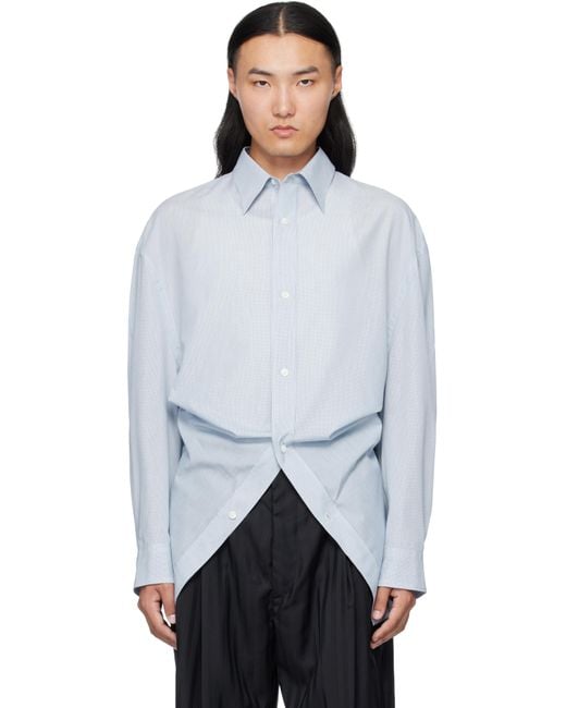 Hed Mayner White Modified Shirt for men