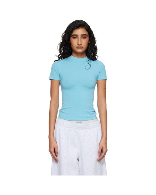 Skims Blue Cotton Jersey T-Shirt