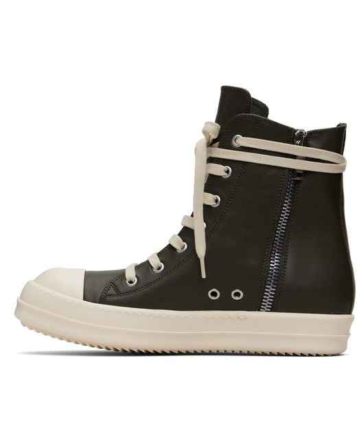 Rick Owens Black Khaki Concordians Sneakers for men