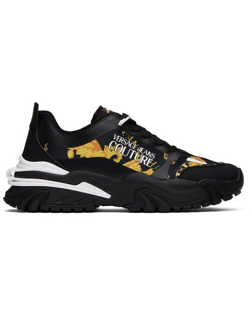 Versace Jeans Couture Black Fondo New Trail Trek Trainers for men