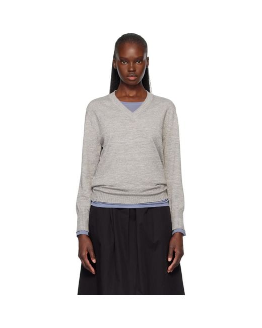 NOTHING WRITTEN Black Marine V-Neck Pullover Sweater