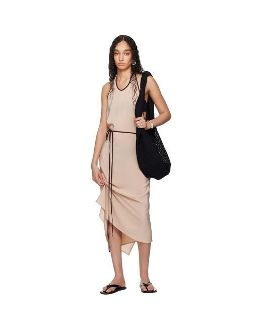 Baserange Black Ssense Exclusive Apron Wrap Midi Dress
