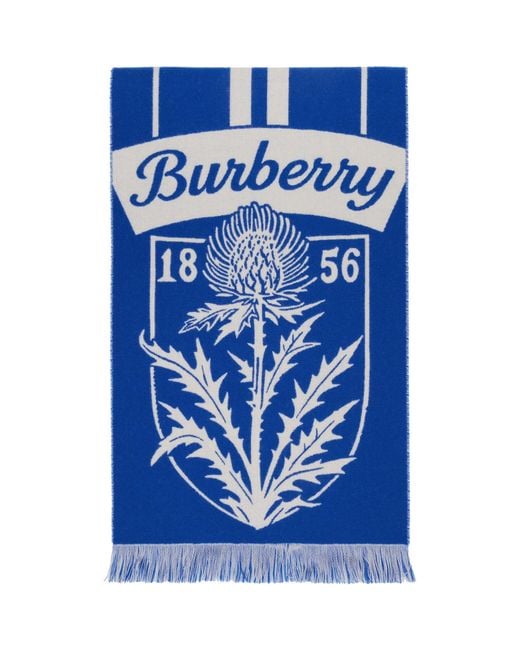 Burberry Blue Mu Thistle Football Scarf
