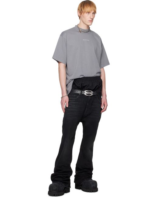 Balenciaga Black Layered Jeans for men