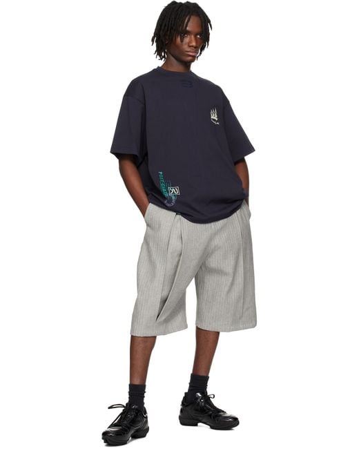 NAMESAKE Blue Sava Oversized Sail T-Shirt for men