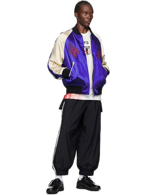 Y-3 Black Nyl Track Pants for men