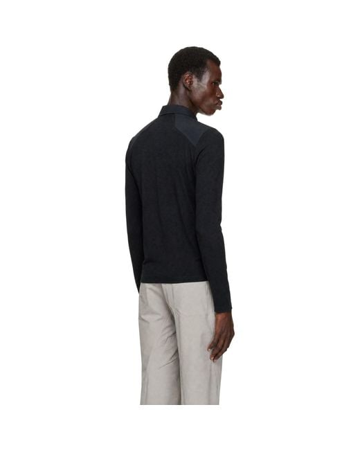Veilance Black Frame Ls Polo for men