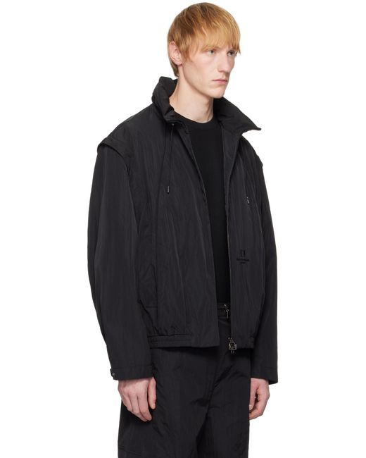 Wooyoungmi Black Nylon Track Jacket for men