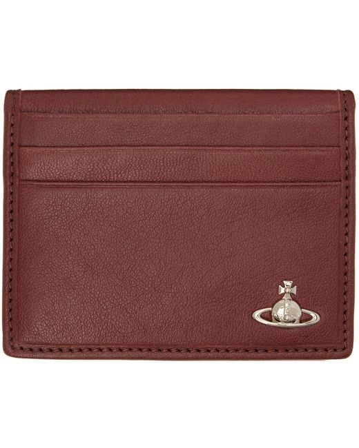 Vivienne Westwood Purple Orb Bifold Card Holder for men